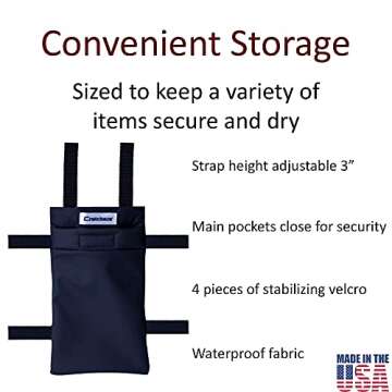 Crutcheze Crutch Pad and Bag Set - Premium USA Made Underarm Padding, Hand Grips and Bag for Crutches - Soft Padded Handles and Accessories for Adult & Youth Crutches - Storage Pockets for Travel