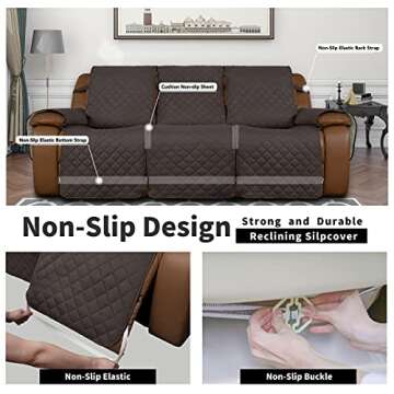 Durable and Reversible Easy-Going Recliner Sofa Cover