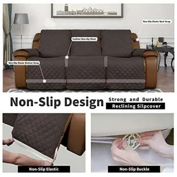 Durable and Reversible Easy-Going Recliner Sofa Cover