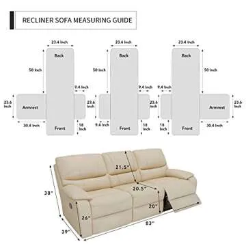 Durable and Reversible Easy-Going Recliner Sofa Cover