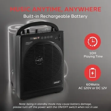 Pyle Portable Outdoor PA Speaker System & Microphone Set