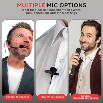 Pyle Portable Outdoor PA Speaker System & Microphone Set