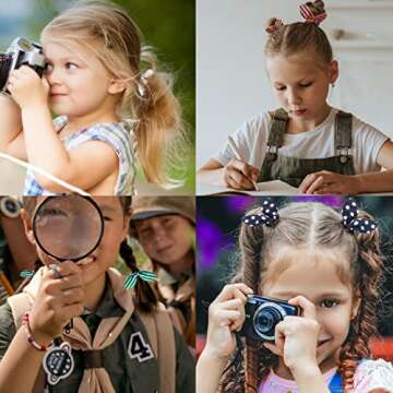 CINRA Hair Ties Rabbit Bunny Ear, 10 Pake Bowknot Hair Scrunchies Bands for Women Cute Hair Ties Elastic Bands Adorable Bow Ropes Ponytail Holder Color Randomly Holiday Gift for Ladies and Girls