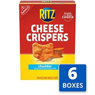 Ritz Crispers Cheddar Chips, Cheese, 6 Count (Pack of 1)