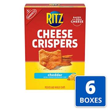 Ritz Crispers Cheddar Chips, Cheese, 6 Count (Pack of 1)