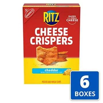 Ritz Crispers Cheddar Chips, Cheese, 6 Count (Pack of 1)