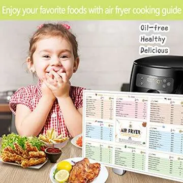 Aolfay 2 Pack Magnetic Cheat Sheet Cookbook for Instant Pot and Air Fryer, Cooking Times Quick Reference Guide Accessories Stickers, 94 Common Prep Functions for Instant Pot, 66 for Air Fryer. (2PC/large)