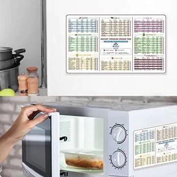 Aolfay 2 Pack Magnetic Cheat Sheet Cookbook for Instant Pot and Air Fryer, Cooking Times Quick Reference Guide Accessories Stickers, 94 Common Prep Functions for Instant Pot, 66 for Air Fryer. (2PC/large)
