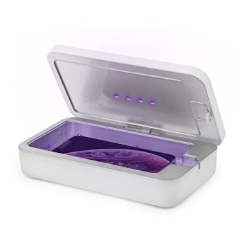 UV Sanitizer Box with Wireless Charger | UV Light Sanitizer Box | Fast Wireless Charging for Phone |...