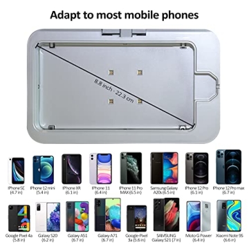 UV Sanitizer Box with Wireless Charger | UV Light Sanitizer Box | Fast Wireless Charging for Phone | Phone Accessories | Mobile Phone Sanitizer | Phone Screen Disinfecting (Brown)