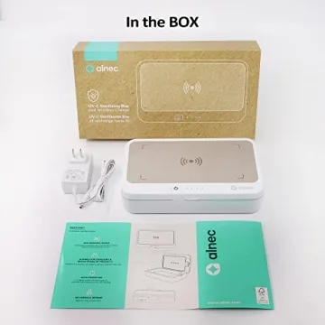 UV Sanitizer Box with Wireless Charger | UV Light Sanitizer Box | Fast Wireless Charging for Phone | Phone Accessories | Mobile Phone Sanitizer | Phone Screen Disinfecting (Brown)