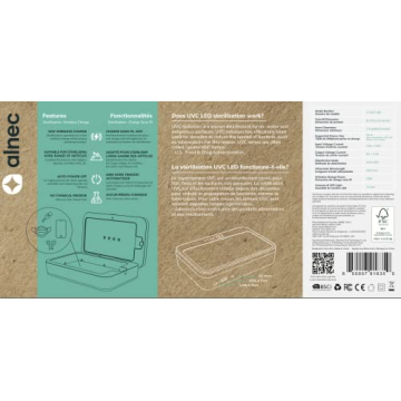 UV Sanitizer Box with Wireless Charger | UV Light Sanitizer Box | Fast Wireless Charging for Phone | Phone Accessories | Mobile Phone Sanitizer | Phone Screen Disinfecting (Brown)