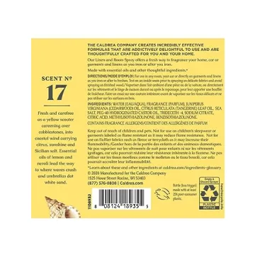 Caldrea Linen & Room Spray with Essential Oils, 16 Fl Oz