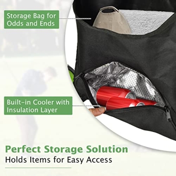 Tangkula Lightweight Golf Push Pull Cart with Umbrella Holder