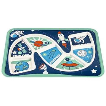 GSM Brands Kids Dinner Plate for Picky Eaters
