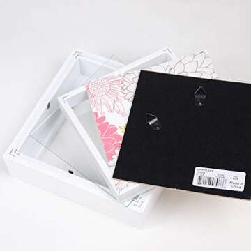 Lawrence Frames 785255 Shadow Box Frame, 5x5, White