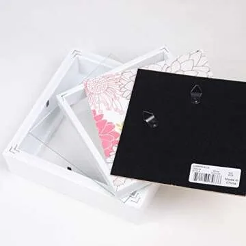 Lawrence Frames 785255 Shadow Box Frame, 5x5, White