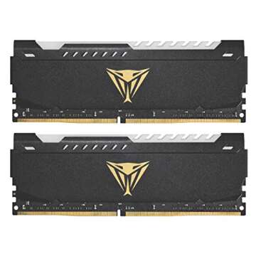 Patriot Viper Steel RGB DDR4 RAM 16GB (2X8GB) 3200MHz CL18 1.35v UDIMM Gaming Memory Kit