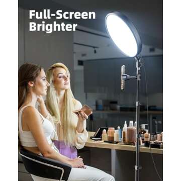 Weilisi Large Ring Light with 72" Tripod Stand - Ideal for Live Stream & Photography