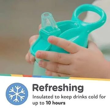 Nuby Thirsty Kids No-Spill Stainless Steel Cup 10 Oz