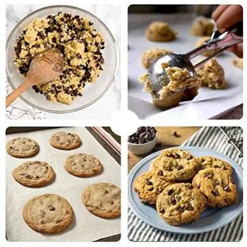 Ice Cream Scoop, 18/8 Stainless Steel Cookie Scoop, Cookie Scoops for Baking, 2 Tbsp/ 30 ml/ 1 oz Cookie Dough Scoop, Ice Cream Scooper with Trigger Release, Cookie Scooper for Baking, Cupcake Scoop