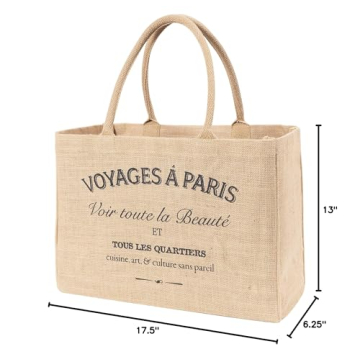 Stylish KAF Home Jute Market Tote - Eco-Friendly