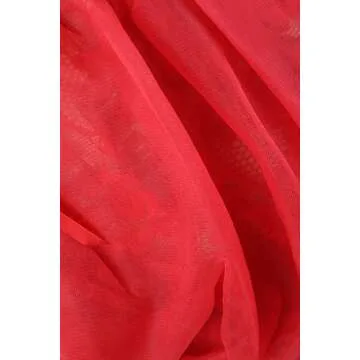 Charmian Women's Sexy Strapless Floral Embroidery Mesh Princess Gothic Vintage Bustier Corset with Lace Skirt Valentines Corset Dress Red Large