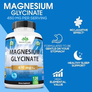 Magnesium Glycinate 450 MG - Vegan, Non-GMO - Sleep Aid