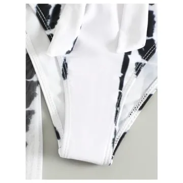 SOLY HUX Women's Tie Dye Halter Bikini Swimsuit Set