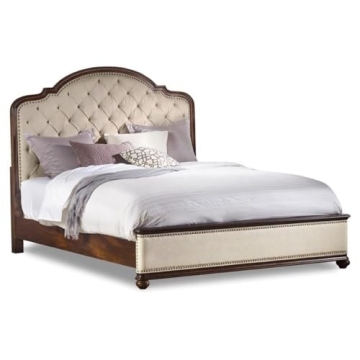 Leesburg King Fabric Upholstered Button Tufted Bed – Elegant Design by Hooker