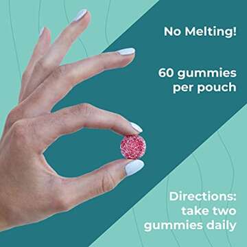 Vitafive Low Sugar Calm Magnesium Gummies - 125mg of Magnesium Citrate - Natural Mixed Berry Flavored, Vegan, Gluten Free - Supports Calm (60 Gummies) (Raspberry, 60ct)