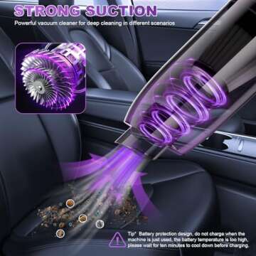 FEROOD Handheld Cordless Vacuum Cleaner - 0.86 Lb Lightweight & Low Noise