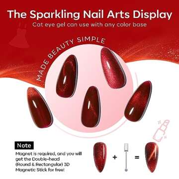 Modelones 6-Pcs Red Gel Nail Polish Set - Ruby Sparks Collection