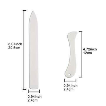 8 PCS Bone Folder Tool, Plastic Bone Folder Paper Creaser Set Scoring Tool for Paper Crafts Book-Bin...