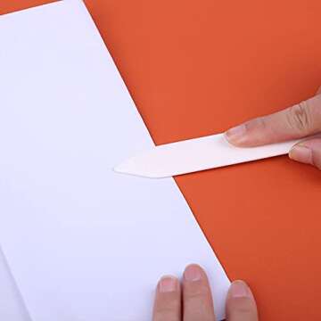 8 PCS Bone Folder Tool, Plastic Bone Folder Paper Creaser Set Scoring Tool for Paper Crafts Book-Binding Card Making and Office Supplies for DIY Handmade Leather Burnishing Bookbinding Books Cards