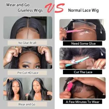 Hechirun Glueless 13x4 Lace Front Straight Wig 24 Inch