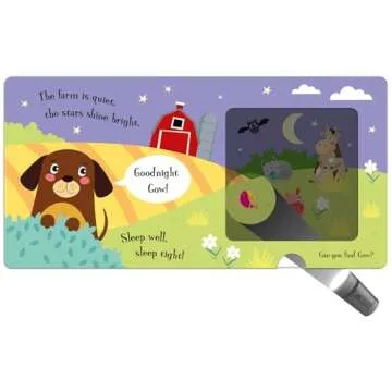 Goodnight Dog Magic Flashlight Book for Kids Adventure