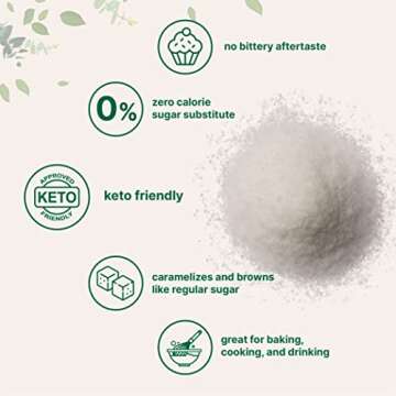 Allulose Sweetener, 3 Pounds (48 Ounces), Zero Calorie, Plant Based Sugar Alternative, No After Taste, Best for Coffee, Drinks, Tea, Cooking and Baking, Keto Diet and Vegan Friendly