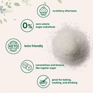 Allulose Sweetener, 3 Pounds (48 Ounces), Zero Calorie, Plant Based Sugar Alternative, No After Taste, Best for Coffee, Drinks, Tea, Cooking and Baking, Keto Diet and Vegan Friendly