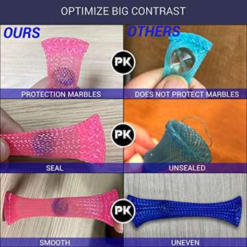 Fidget Toys (20PCS, 10colors) Stress Relieve Toy, Focus Enhance, Soothing Marble Fidgets for Children and Adults, has Helped with ADHD ADD OCD Autism, Depressions and Anxiety Disorders