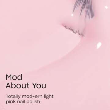 OPI Nail Lacquer Mod About You | Opaque Soft Pink Crème Chip Resistant Nail Polish | Vegan, Fast Drying, Streak Free