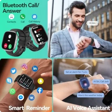 anyloop Smart Watch with Call Function and Fitness Tracker