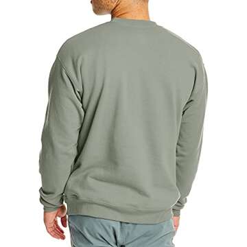 Hanes Men's EcoSmart Sweatshirt, stonewashed green, Small