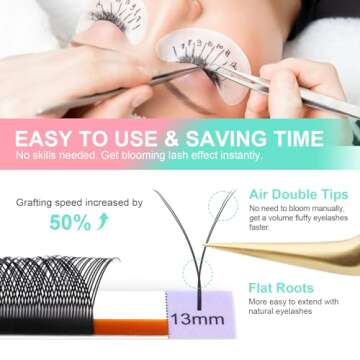 NAGARAKU YY Eyelash Extensions 4D Easy Fan Y Lash