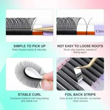NAGARAKU YY Eyelash Extensions 4D Easy Fan Y Lash