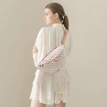 Versatile Women's Designer Fanny Pack - Sling Bag for On-the-Go Style & Travel - Perfect as Crossbody or Chest Bum Bag (Beige)