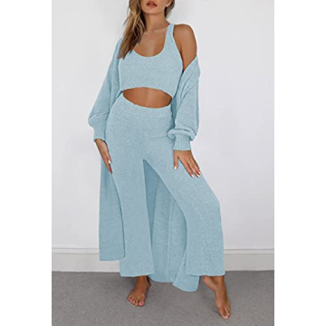 VamJump Womens 3 Piece Lounge Set - Chic & Cozy Outfit