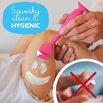 Bumco Diaper Cream Spatula - BPA-Free Diaper Bag Essentials, Soft Butt Spatula Baby, Mom-Invented Bu...