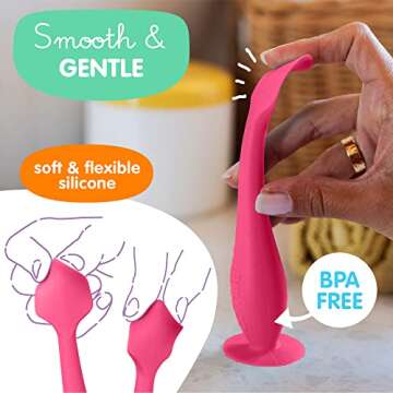 Bumco Diaper Cream Spatula - BPA-Free Diaper Bag Essentials, Soft Butt Spatula Baby, Mom-Invented Butt Paste Spatula, Bumco Diaper Cream Spatula, Flexible Diaper Cream Applicator, Bumco Baby Bum Brush