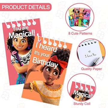 Encanto Birthday Party Supplies, 24 Mini Notepads